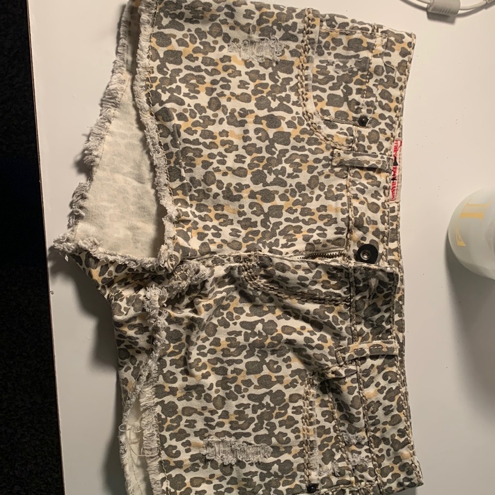 Cheetah print short shorts